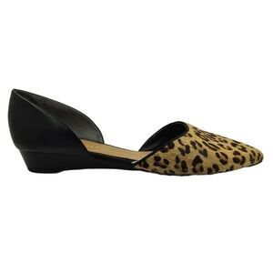 Franco Sarto Leopard Print Flats Women's 6.5 Pointed Toe
